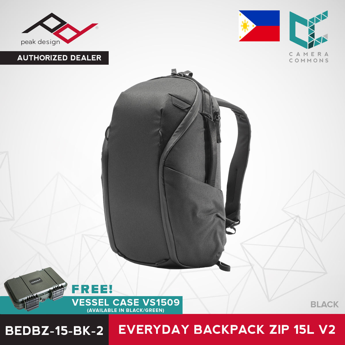 Peak Design Everyday Backpack Zip Bag v2 / v3 15L Ash Black Bone Midnight Version 2 / 3