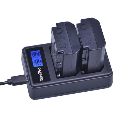 DuraPro 1pc LCD Dual USB Charger for Sony NP-FZ100 NP FZ100 BC-QZ1 Alpha 9 Alpha 9R Sony Alpha 9 S Digital Camera