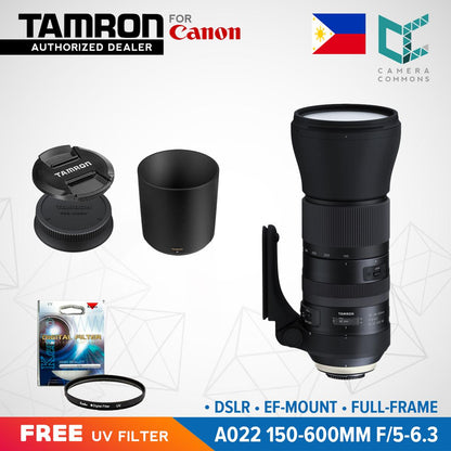 Tamron A022 SP 150-600mm f/5-6.3 Di VC USD G2 for Canon DSLR EF Mount Full Frame