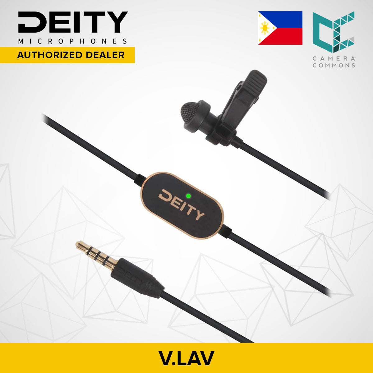 Deity Microphones V.Lav Pre-Polarized Lavalier Lapel Microphone Omnidirectional Condenser Mic for DSLRs,Camcorders,Smartphones,Handy Recorders, Laptop, Bodypack Transmitters, Tablets