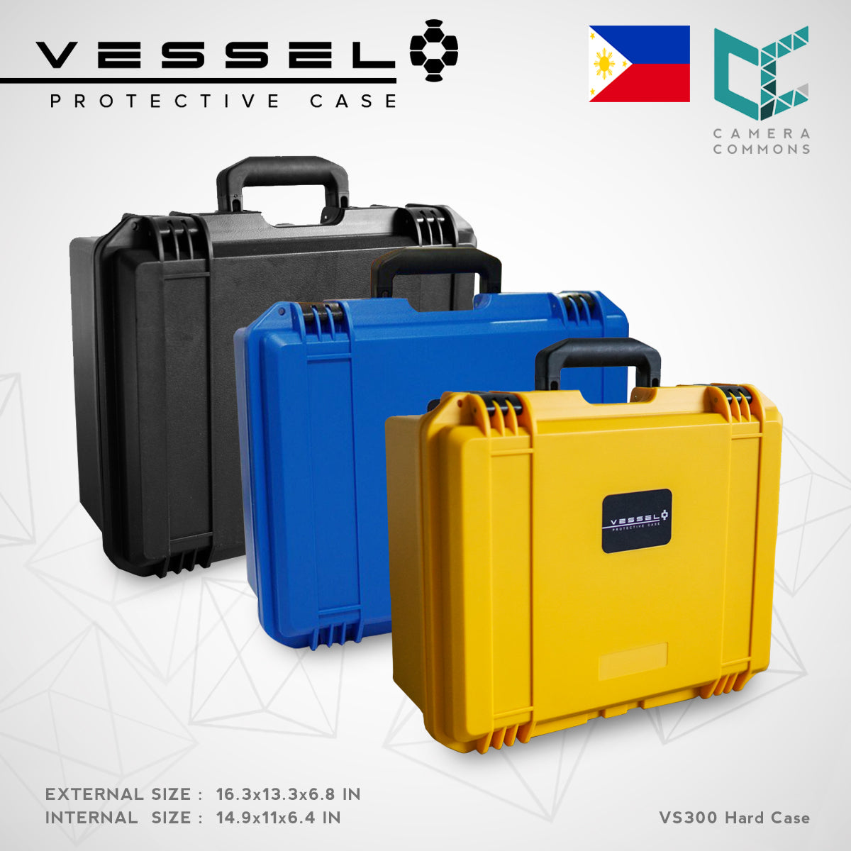 VESSEL VS300 Portable Hard Case for Photography, Equipment, Instruments and other devices VS3828H