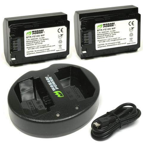 Wasabi Power NP-FZ100 Dual Kit Battery Charger for Sony Cameras NPFZ100