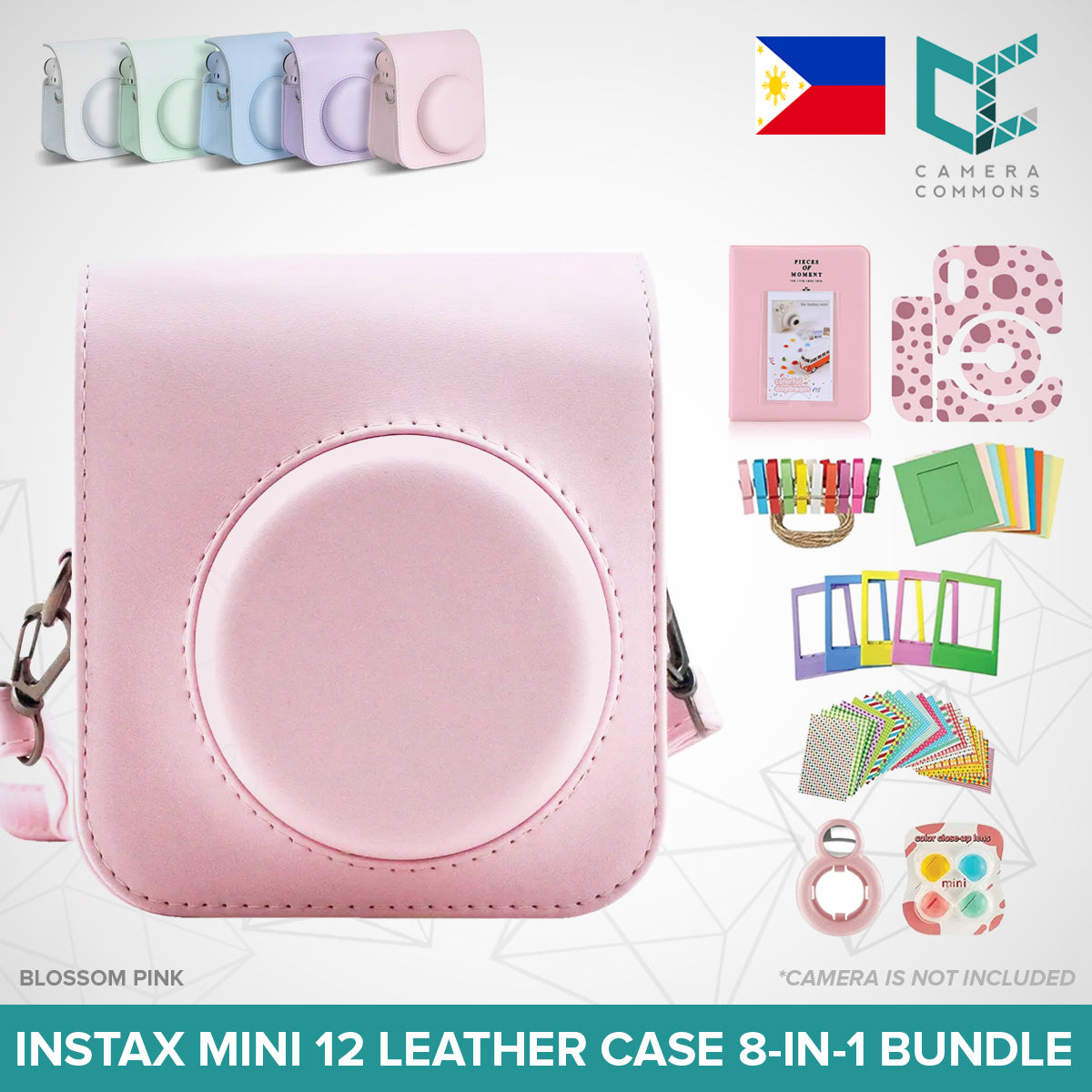 Leather Case Flannel Case Bag Cover Plain Colors for Fujifilm Instax Mini 11 Mini 12 Instant Film Camera PU Leather
