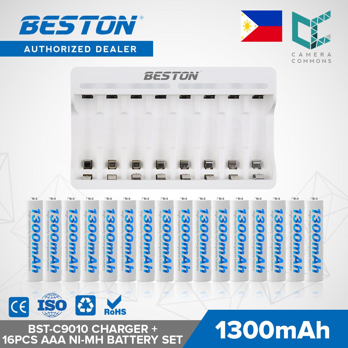 Beston SET C9010 Charger + AA AAA Nimh Battery 1200mah 1300mah 3000mah