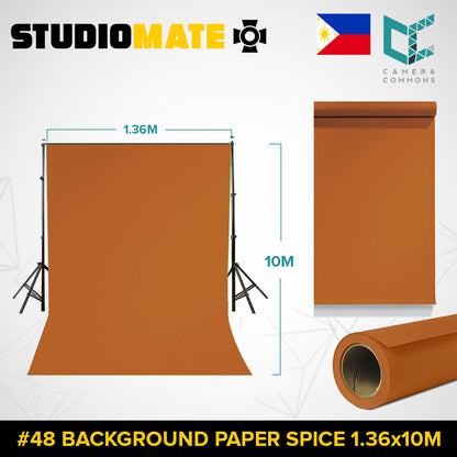 Studiomate Seamless Photography Videography Backdrop Background Paper 1.36x10m / 4.46 x 32 ft Studio Equipment