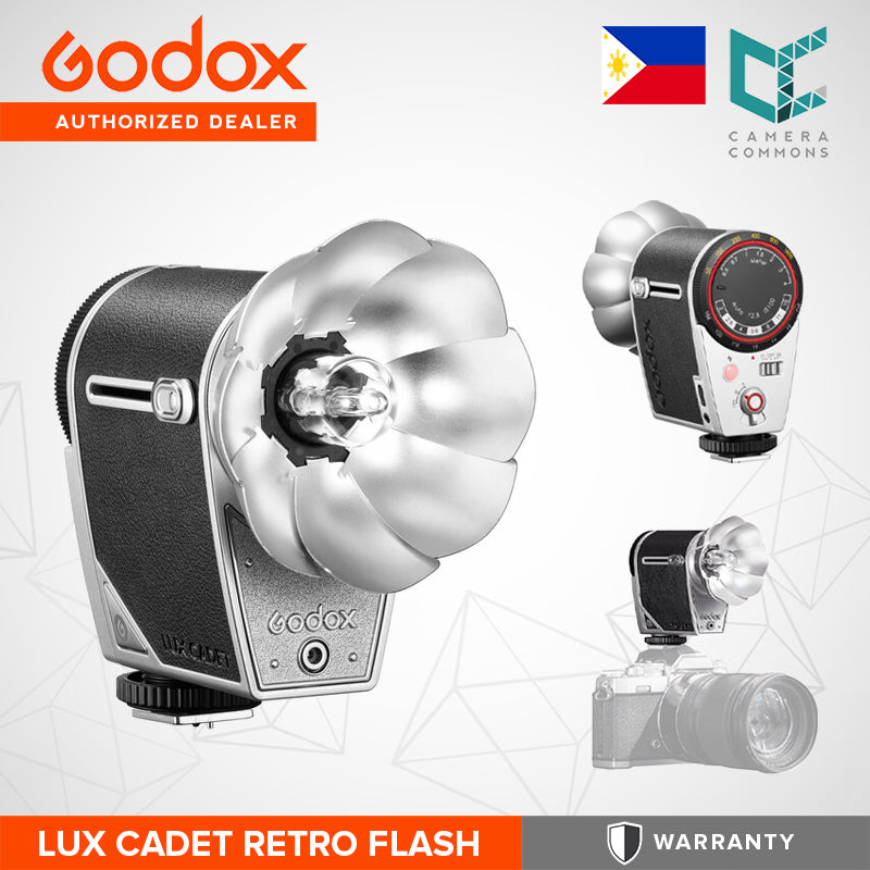 Godox Lux Cadet Retro Camera Flash Manual & Auto Modes Fixed 28mm Coverage