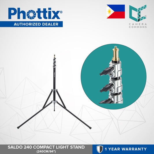 Phottix Saldo 240 Light Stand 240cm 8ft 94 Inches PH88209