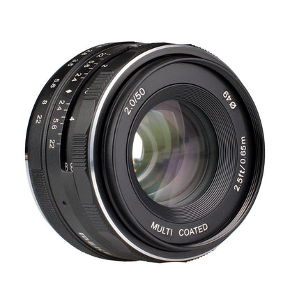 MEIKE 50mm f/2.0 Lens Fixed Manual Focus for Sony E Mount