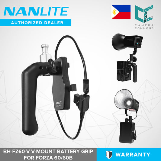 Nanlite V-Mount Battery Grip Handle for Forza 60 Studio Light BH-FZ60-V