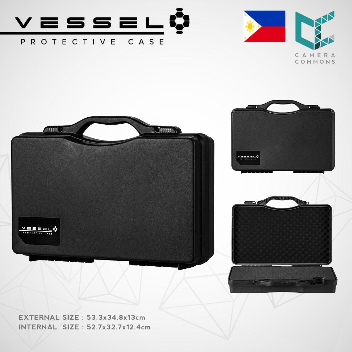 VESSEL VSC5333 Portable Hard Case for Photography, Equipment, Instruments and other devices