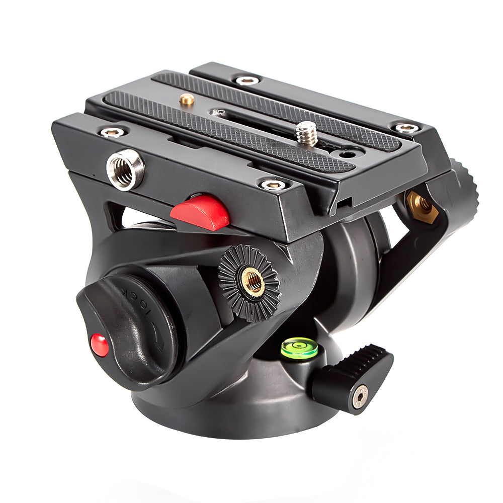 Miliboo MYT801 Fluid Head with 75mm Flat Base and Handle for Tripod