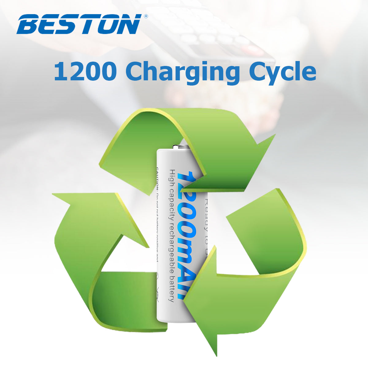 Beston 1200mAh Rechargeable Battery NiMH AA 1.2V High Capacity 1pc 2pcs 4pcs 8pcs 12pcs