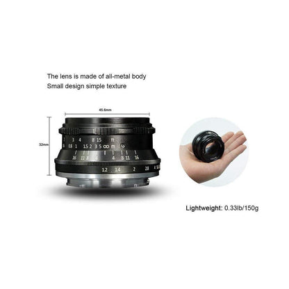 7artisans 35mm f/1.2 Photoelectric Lens for Canon EF-M EFM Camera