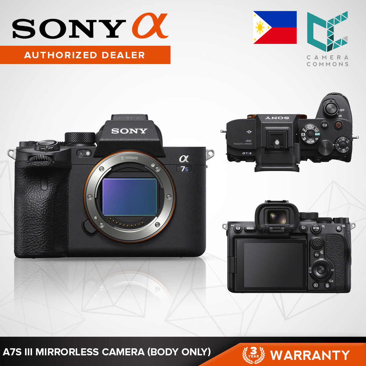 Sony ILCE-7S III A7SIII Alpha Compact Full-Frame Mirrorless Camera Body Only