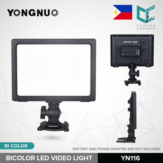 CLEARANCE Yongnuo YN116 Bi-Color LED Video Light Photography Videography Studio Lighting 3200-5600K