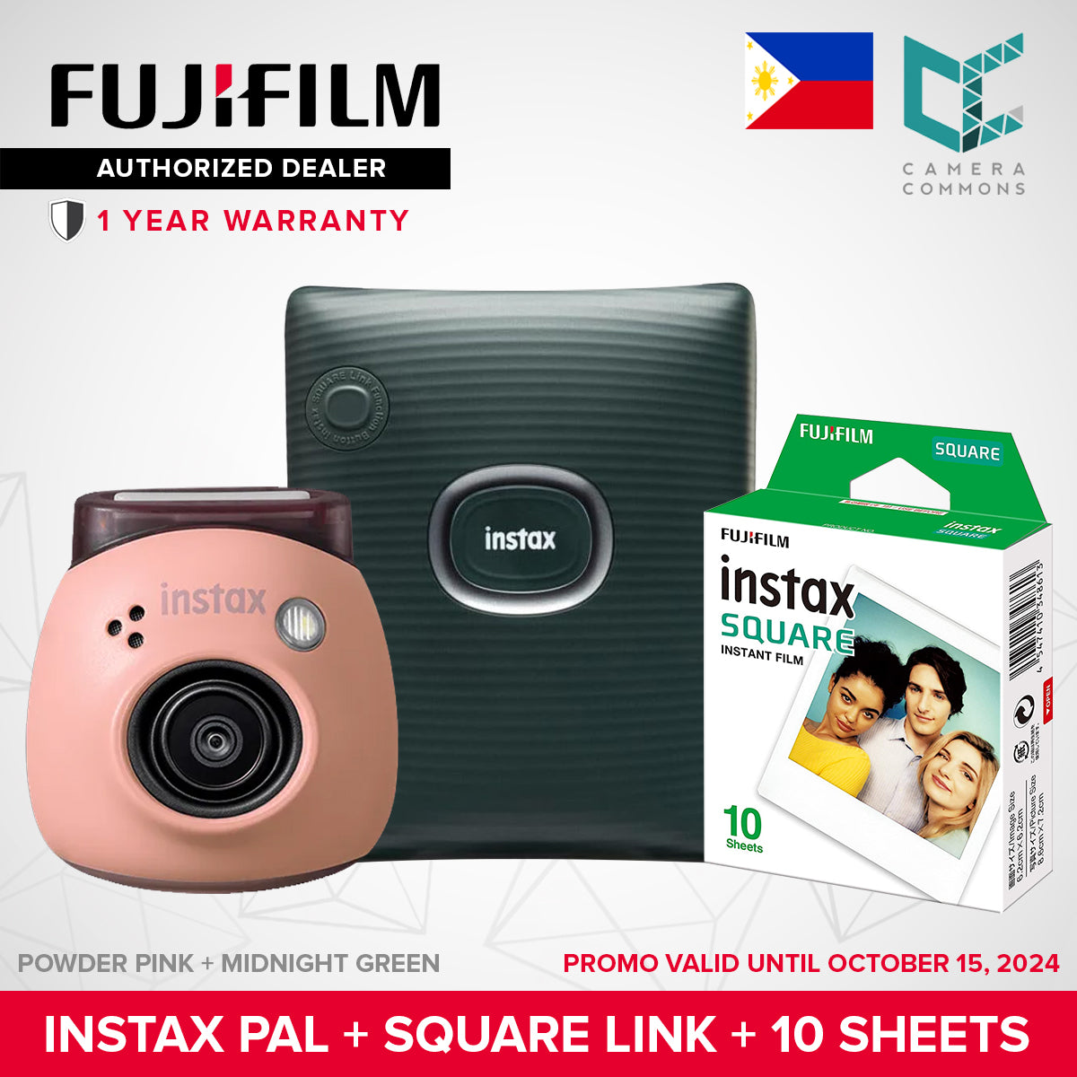 FUJIFILM Instax Pal Digital Camera Only with Detachable Ring Wide Angle Small Tiny Size Bluetooth to App