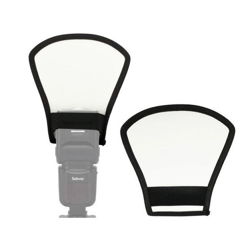 Flash Reflector White Silver for Photography Speedlite