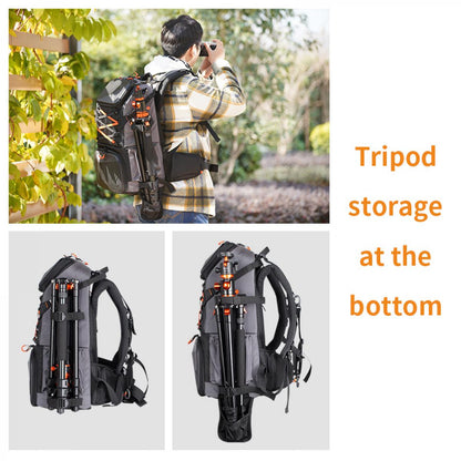 K&F Concept Torque Black Professional DSLR Camera Backpack with Laptop Compartment | KF13.107