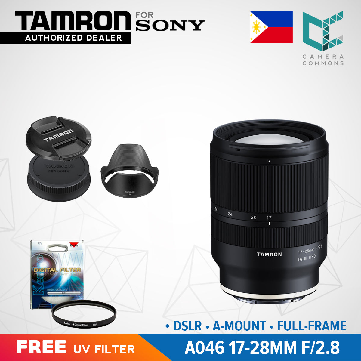 Tamron A046 17-28mm f/2.8 Di III RXD Lens for Sony E E-Mount