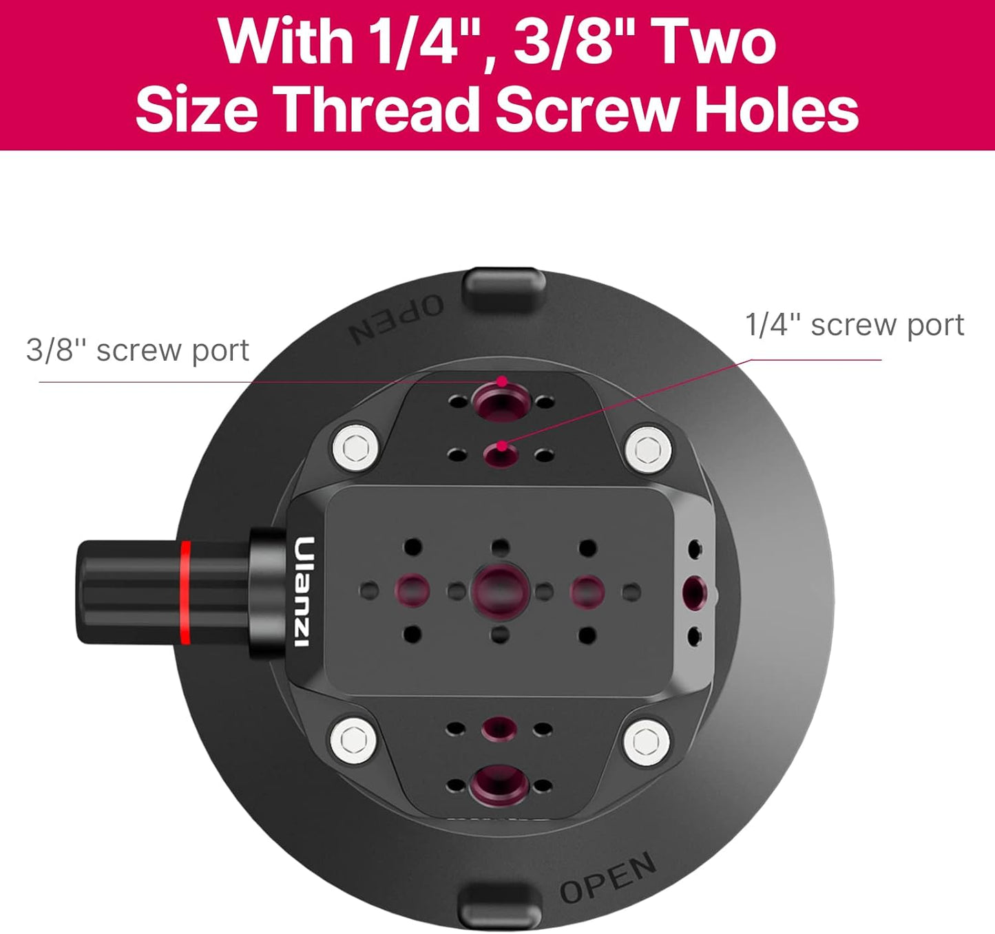 Ulanzi SC-02 Portable Suction Cup Mount 4.5" for Cameras Accessories Action Cam Video Shooting 3090