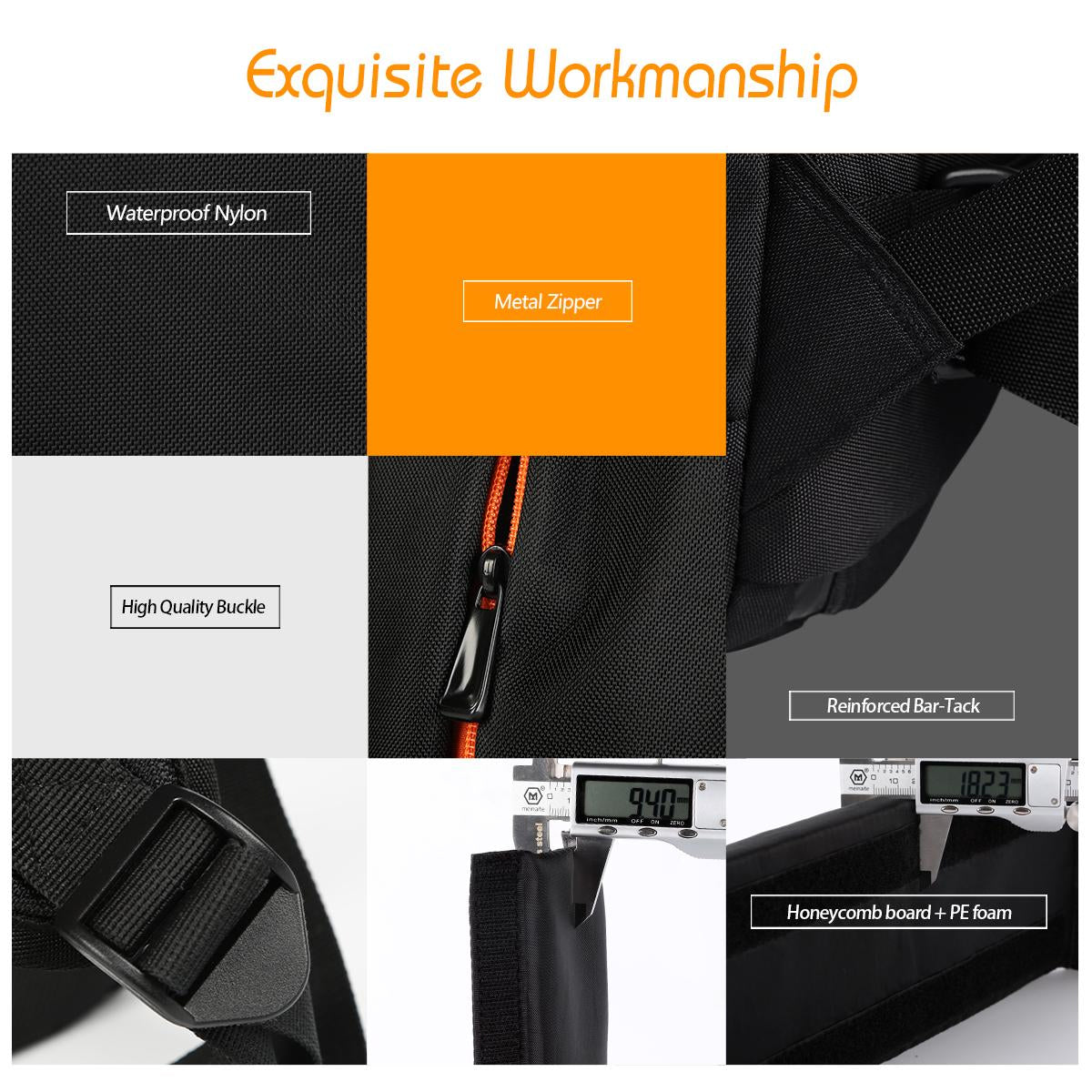 K&F Concept Nylon Small DSLR Camera Backpack for DSLR Mirrorless Camera Travel Photography Bag - KF13.036 Shutterpak