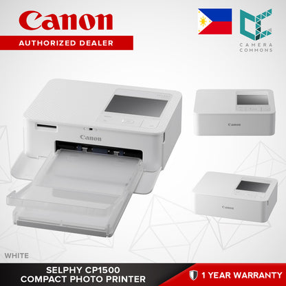 Canon SELPHY CP1500 Ultra Compact Photo Printer Portable Built-in WiFi 4R Vibrant Photos Black White