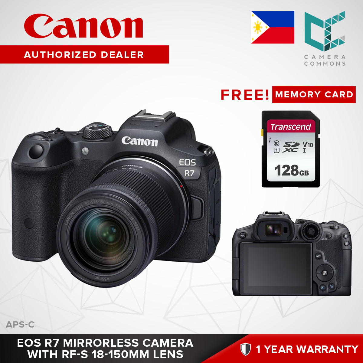 Canon EOS R7 Mirrorless Camera Body 32.5MP APS-C with RF-S 18-150mm Lens