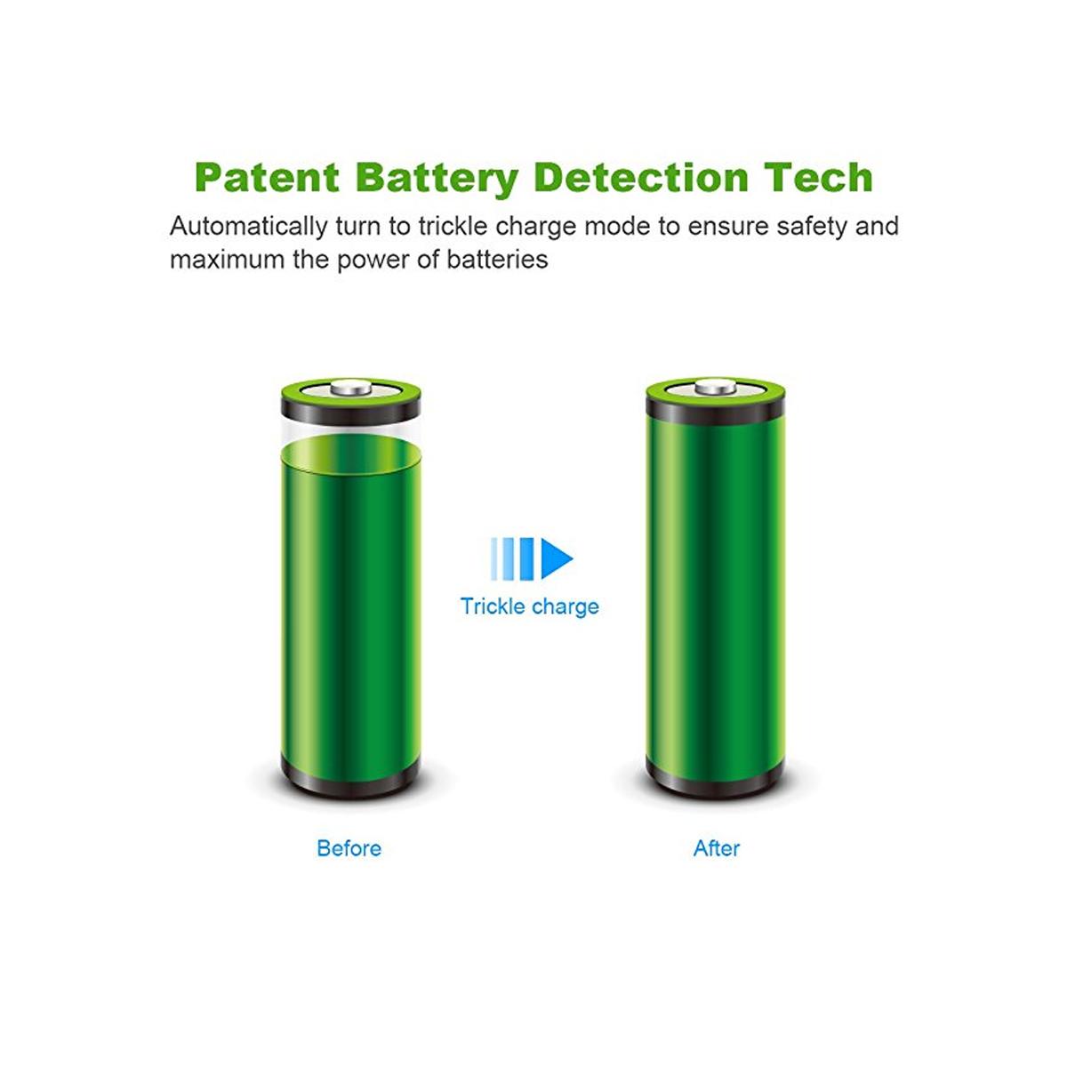 EBL 8 Bay Smart Battery Charger for AA , AAA , Ni-MH , Ni-CD Rechargeable Batteries NiMH NiCD Camera Commons PH