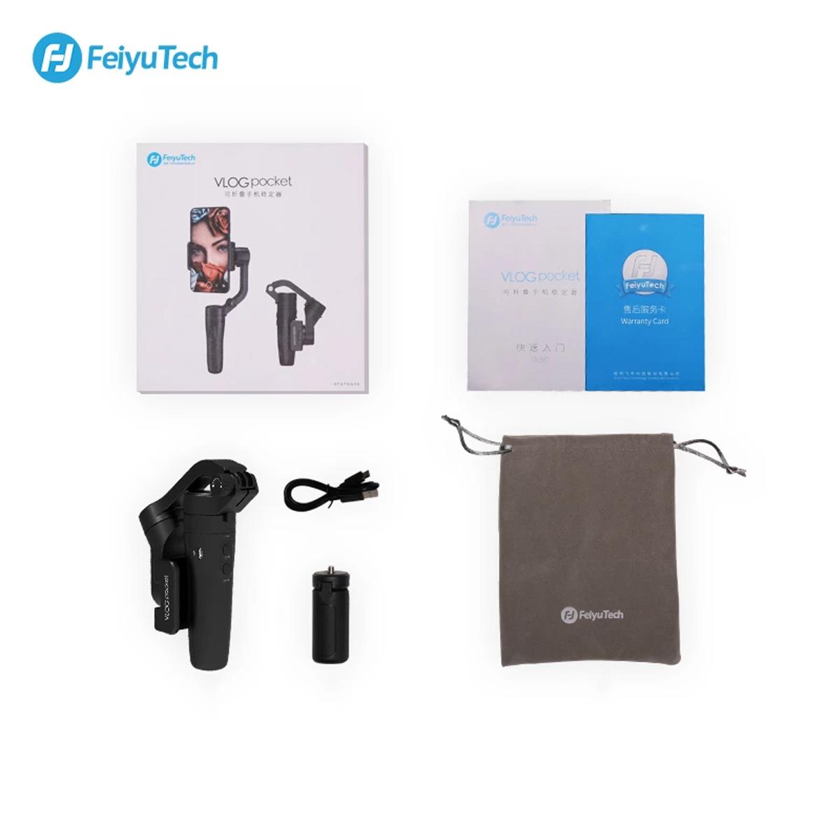 Feiyutech VLOG Pocket a Pocket Sized Foldable 3 axis Smartphone Handheld Gimbal Stabilizer for Smartphone