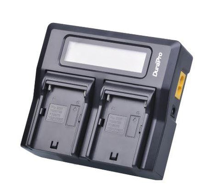 DuraPro LCD Dual Fast Charger for SONY NP-F960 NP-F970 NP F960 F970 Rechargeable Battery and HVR-HD1000 HVR-HD1000E HVR-V1J