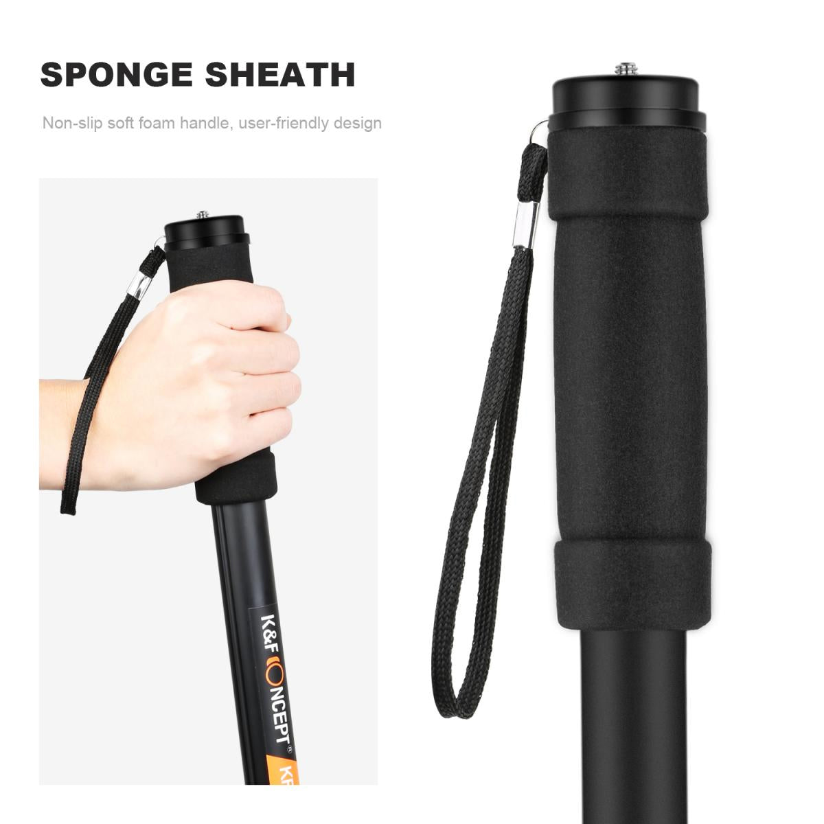 K&F Concept MP-2624 Camera Monopod 4-Section 67"/171CM Compact Portable Travel DSLR Monopod KF09.011