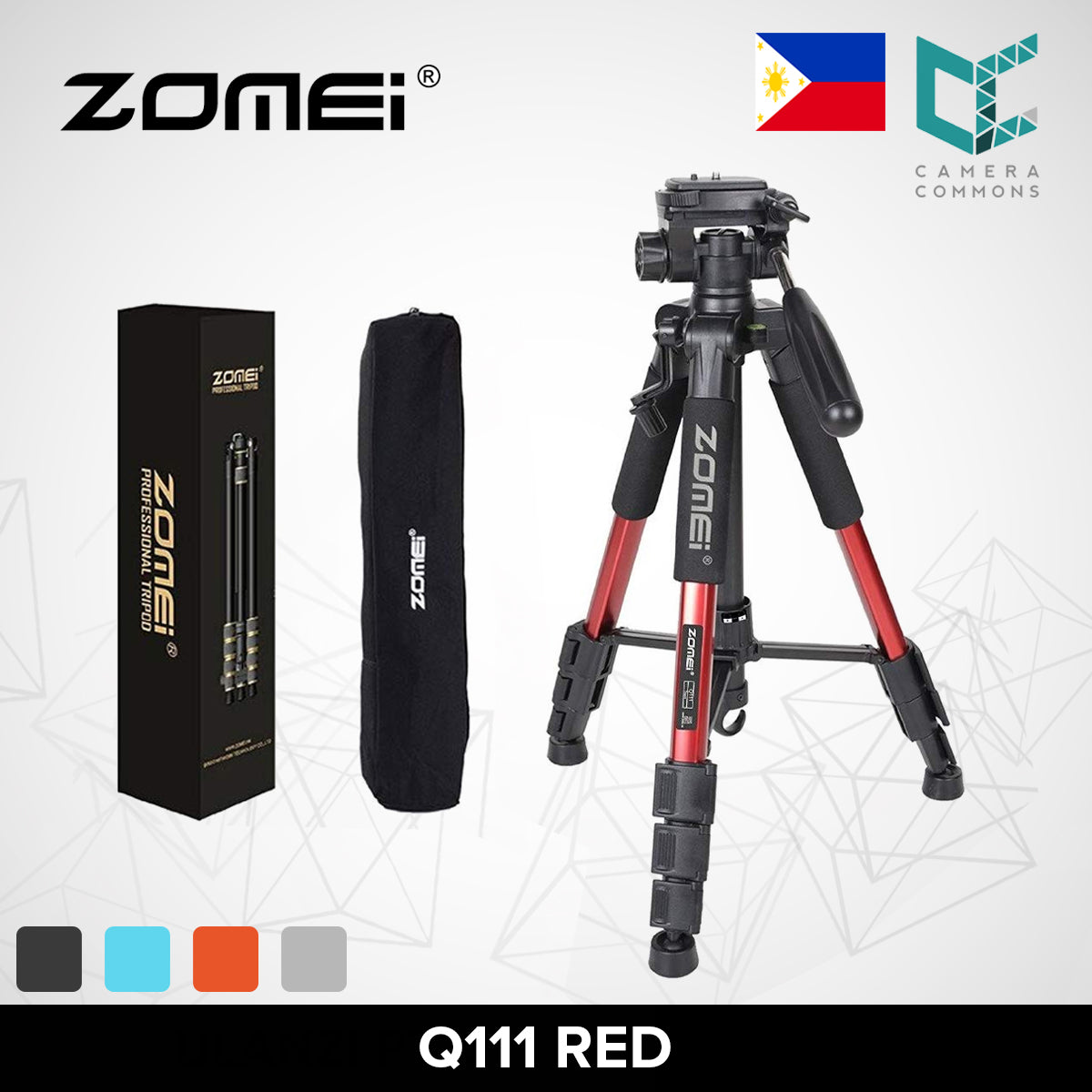 Zomei Q111 Tripod Professional Portable Travel Aluminum Pan Head for SLR DSLR Digital Camera