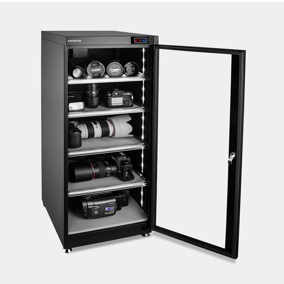 Andbon DS-155S 155L Large Dry Cabinet Auto-Dehumidifier Digital Dry Box for Camera Gears