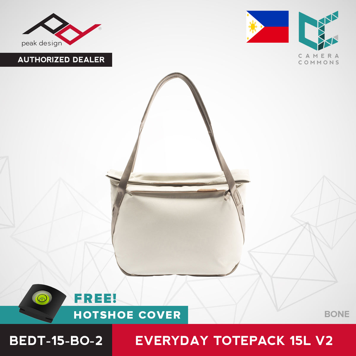 Peak Design Everyday Tote Bag v2 15L Black Bone Version 2