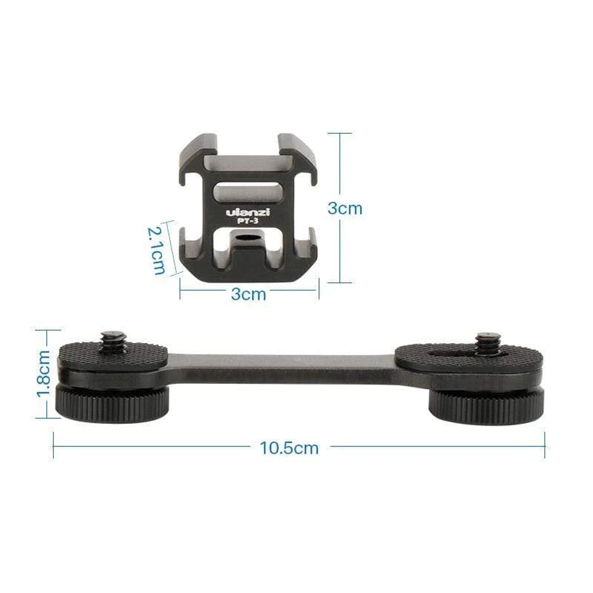Ulanzi PT-3 Hot Shoe Mount for Smooth 4 Q Gimbal BY-MM1 Mini Video Led Light Tripod Kit PT3