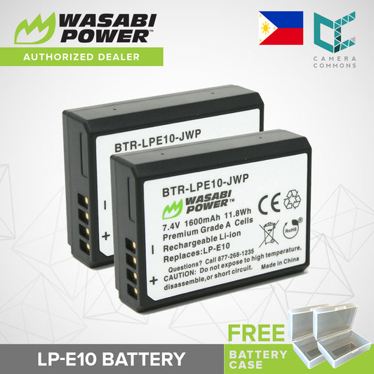 Wasabi Power Canon LP-E10 LPE10 Battery 2pcs Camera Commons PH