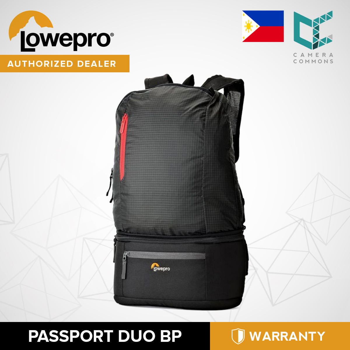 Lowepro Passport Duo Backpack Bag for Camera Gears Lightweight Travel Pack