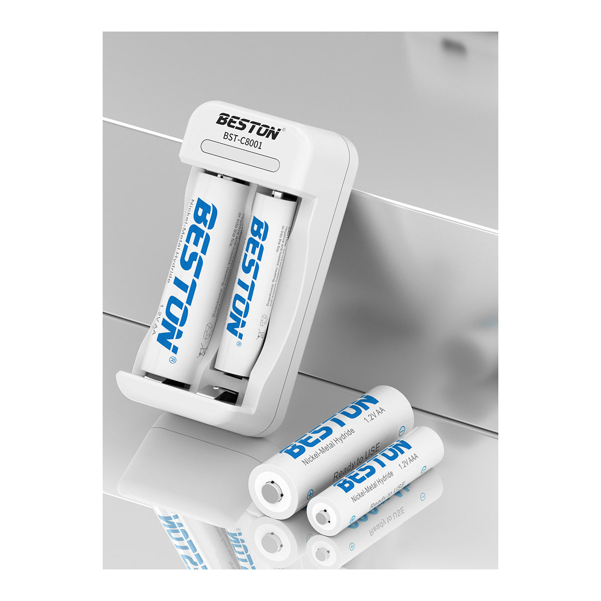 Beston SET C8001 Charger + AA AAA Nimh Battery 1200mah 1300mah 3000mah