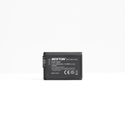 Beston SET NP-FW50 LCD Charger + 2 PC Battery 7.4V 2000mAh Sony FW50