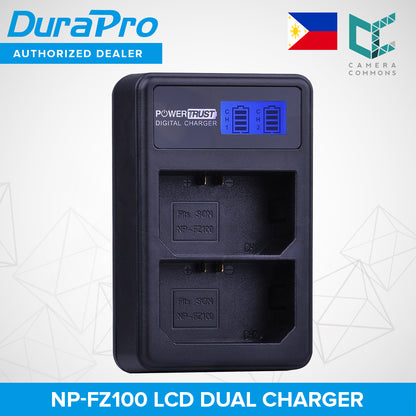 DuraPro 1pc LCD Dual USB Charger for Sony NP-FZ100 NP FZ100 BC-QZ1 Alpha 9 Alpha 9R Sony Alpha 9 S Digital Camera