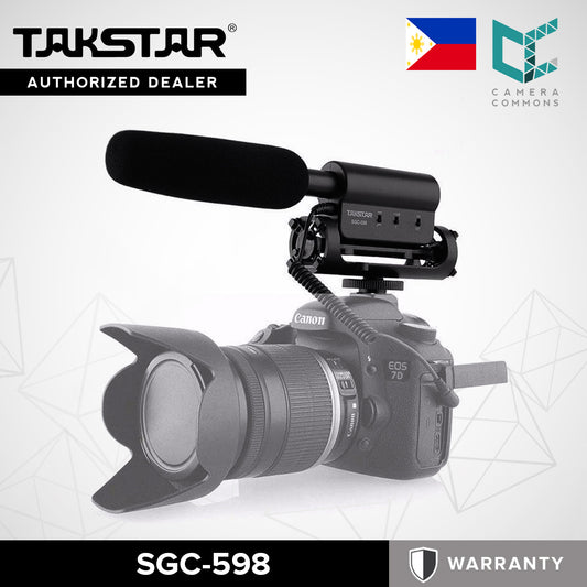 Takstar SGC-598 Interview Camera Microphone Super-Cardioid Directional DSLR Microphone SGC 598