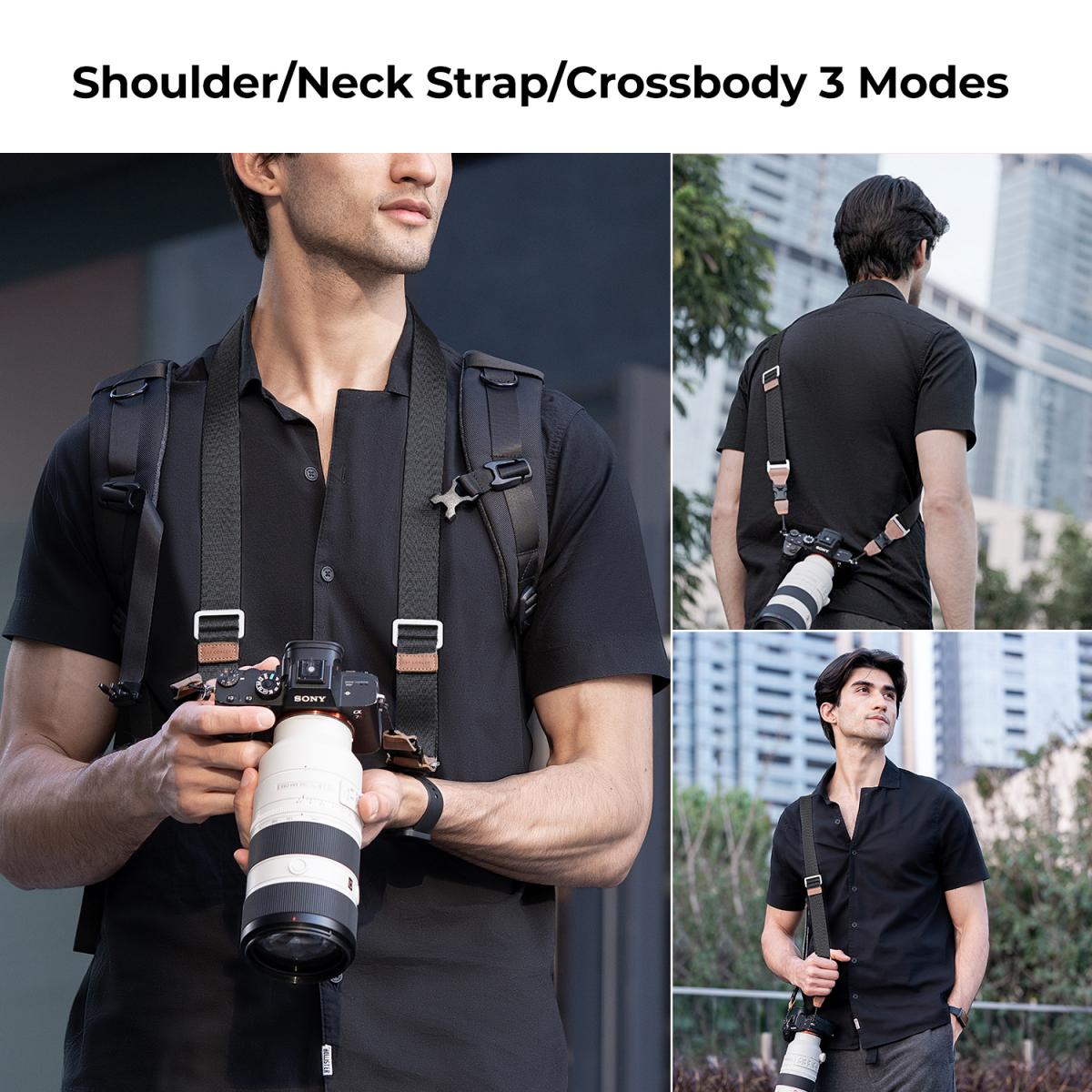 K&F Concept KF13.115V1 32mm Camera Neck Strap with Quick Release Adjustable Shoulder Sling for Photographers