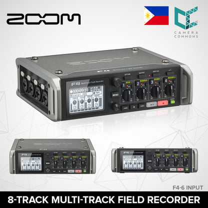 Zoom F4 Professional Field Recorder/Mixer, Audio for Video, 24-bit/192 kHz Recording, 8 Channel Recorder