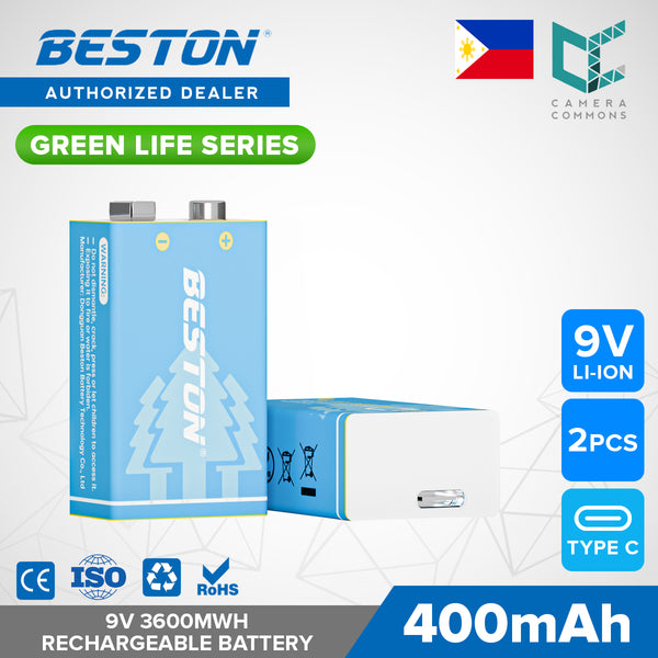 Beston Green Life Series AA AAA C D 9V 16340 18650 Li-ion Rechargeable Battery Type C