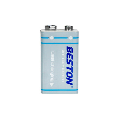 Beston 1pc USB 9V 1000mah Type C Rechargeable Lithium Battery 9VC-10CV with Cable
