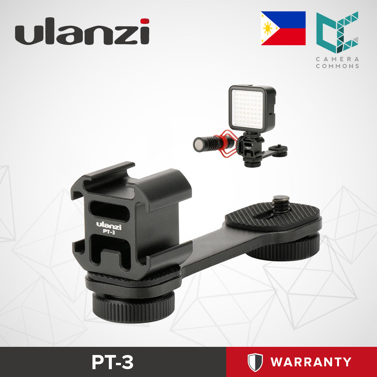 Ulanzi PT-3 Hot Shoe Mount for Smooth 4 Q Gimbal BY-MM1 Mini Video Led Light Tripod Kit PT3