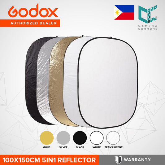 Godox RT-05 39 * 59 100 x 150cm 5 in 1 Portable Collapsible Light Oval Photography Photo Reflector for Studio Flash Photography