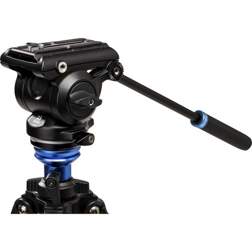 Benro A2573FS4 S4 Pro Aluminum Single Tube Tripod with S4Pro Fluid Video Head A2573FS4PRO