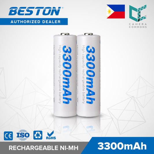 Beston 2pcs 3300mAh 1.2v AA Batteries