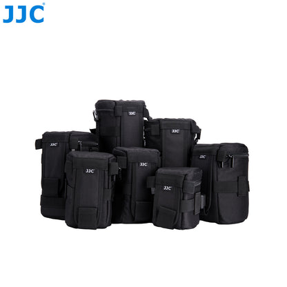 JJC Lens Pouch – Compact Padded Camera Lens Case with Belt Loop, Secure Velcro Flap & Zipper Top